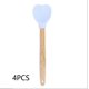 thumbnail image 1 of Love espátula de silicona, mango de madera, espátula de silicona, utensilios de cocina 4 piezas, 1 of 12