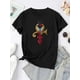 thumbnail image 2 of Camiseta Para Mujer De Verano Para Uso Diario, Viajes, DesplazamientosCreative Cross Emblem Pattern Printed Women'S Trendy Round Neck Short Sleeve, Simple Casual Sports T-Shirt, Comfortable Summer T, 2 of 6