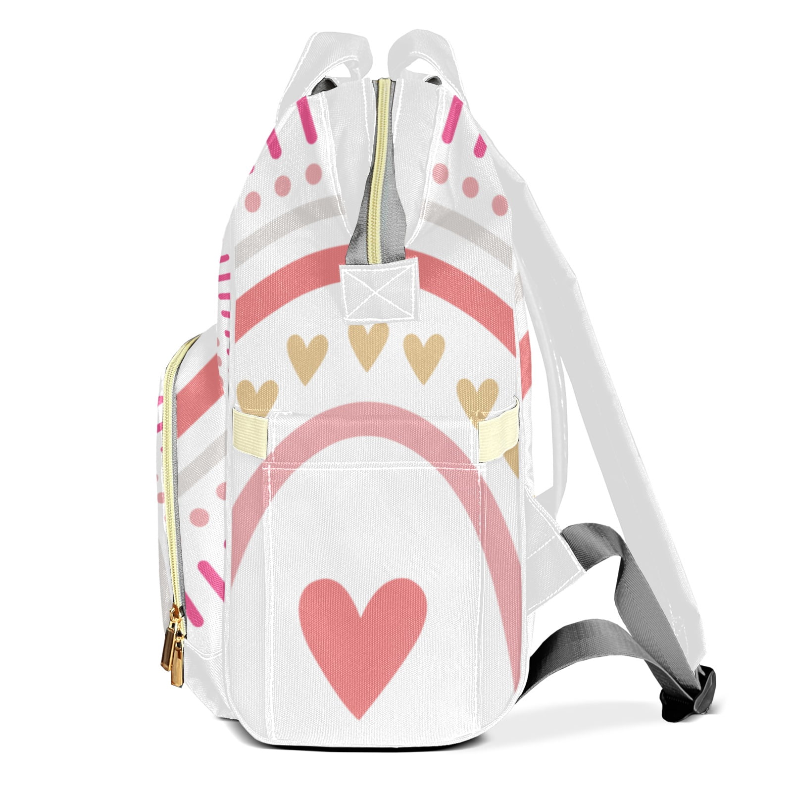 Rainbow Diaper Backpack – Large Capacity, Insulated Baby Bottle Pocket, Multifunctional Mommy Bag for Boys & Girls