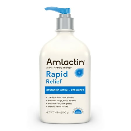 AmLactin Alpha Hydroxy Therapy Rapid Relief Restoring Lotion & Ceramides  14.1 Oz