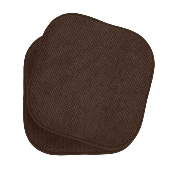 2 Pack: GoodGram Non Slip Ultra Comfort Memory Foam Chair Pads - Brown