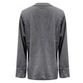 thumbnail image 5 of WTXUE Womens Vintage Corduroy Shirts Button V Neck Top Long Sleeve Tops Oversized Casual Knitted Pullover Loose Fit Comfy Trendy Basic Pullover Sweatshirts Tunic Sweatshirts Grey Xl, 5 of 5