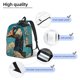 thumbnail image 3 of Disketp Blue Watercolor Duck Mochila de Lona Estampada, Mochila Escolar de Viaje Ligera para Estudiantes y Portátil-Medium, 3 of 5