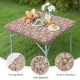 thumbnail image 4 of Beige Christmas Character Pattern Square Fitted Tablecloth with Elastic Edge,Square Table Cover,Washable Elastic Table Cover for Home Kitchen Party Decor 36"x36", 4 of 6