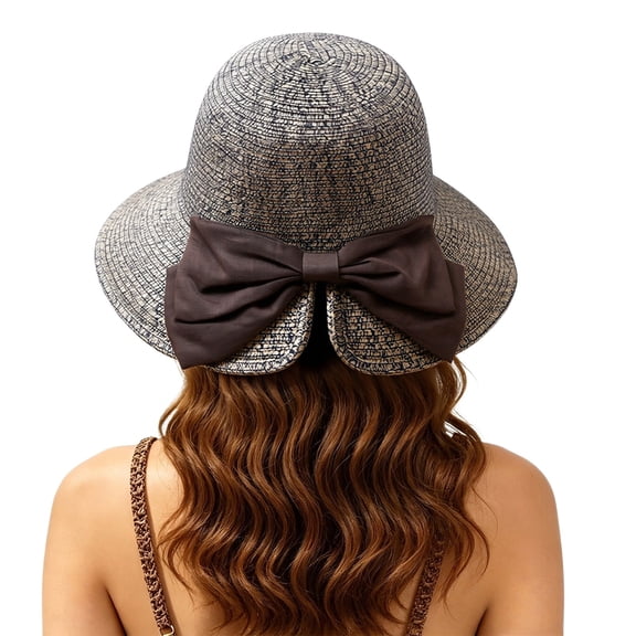 Delayuji Sun Hats For Women UV Protection Foldable Wide Brim Breathable Casual Bucket Hat Summer Travel Portable Foldable sun Hat Outdoor Daily beach hat