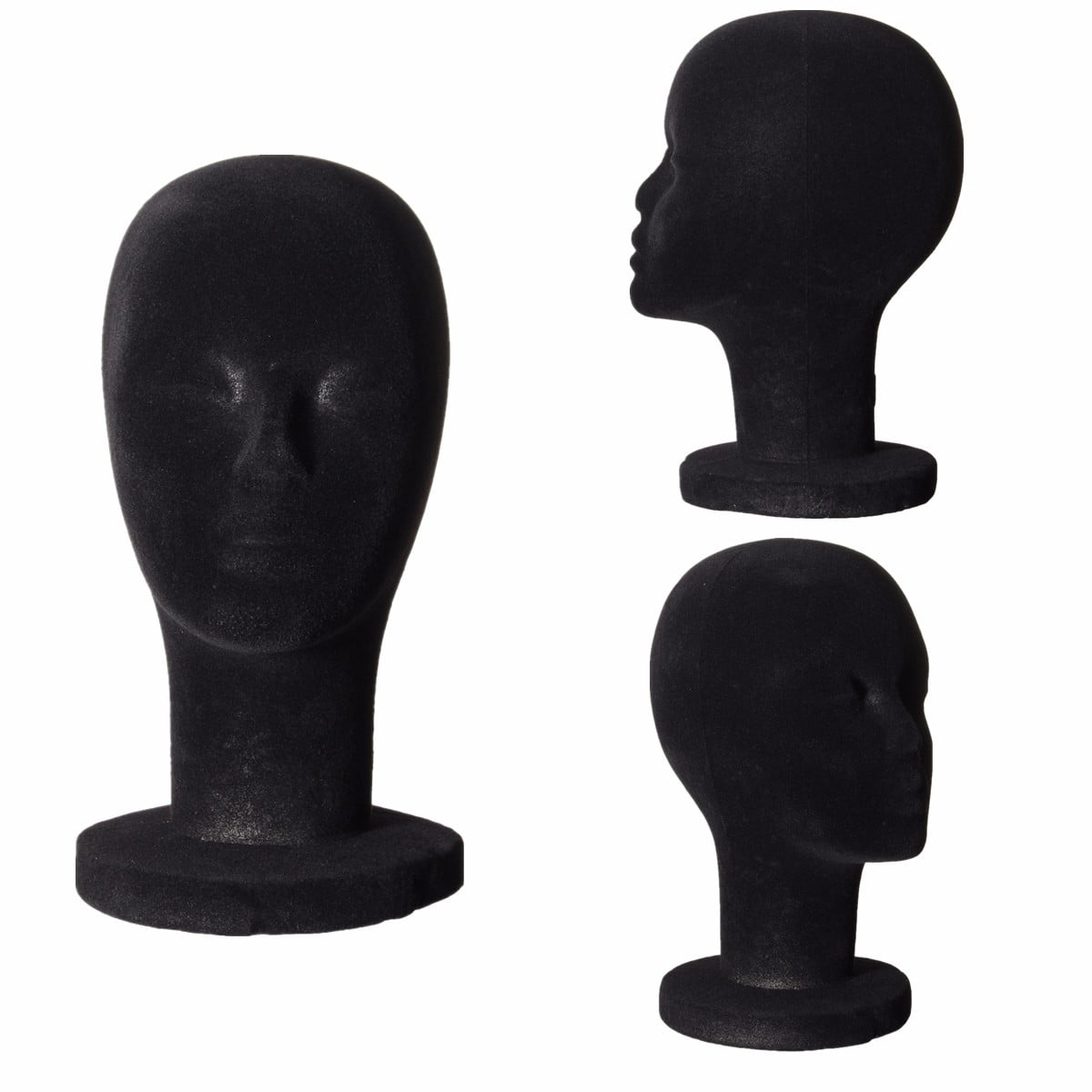 black wig head