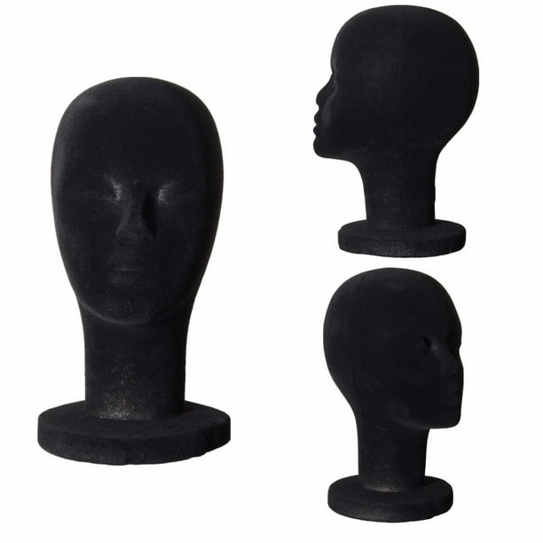 Female Black Velvet Styrofoam Mannequin Head Model Foam Wig Head Hair Hat Display On Walmart