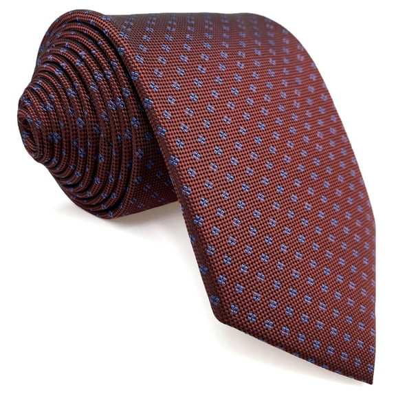 Ties for Men Maroon Brick Red Necktie for Men Patterned Wedding Medium 57.5"