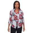 thumbnail image 1 of Alfred Dunner Womens Petite Stamped Floral Two For One With Necklace, 1 of 6