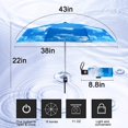 thumbnail image 2 of SURJDE Umbrella，Double Layer Inverted/Reverse Folding Wind-Proof Travel Straight Umbrella with C-Shaped Handle，Birthday/Mothers, 2 of 7