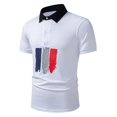 thumbnail image 2 of Men's Short Sleeve Polo Shirts Summer Patterned Collared Top, 2 of 9