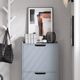 thumbnail image 3 of SoBuy FSR151-H-HG 3 Flip-Drawers Shoe Cabinet Shoe Rack Shoe Storage Cupboard Organizer Unit, 3 of 7
