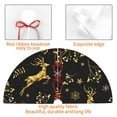 thumbnail image 6 of Kll 48" Christmas Tree Skirt Christmas Gold Deers1 Xmas Tree Skirts Mat For New Year Xmas Holiday Party Indoor Outdoor Home Decoration, 6 of 9
