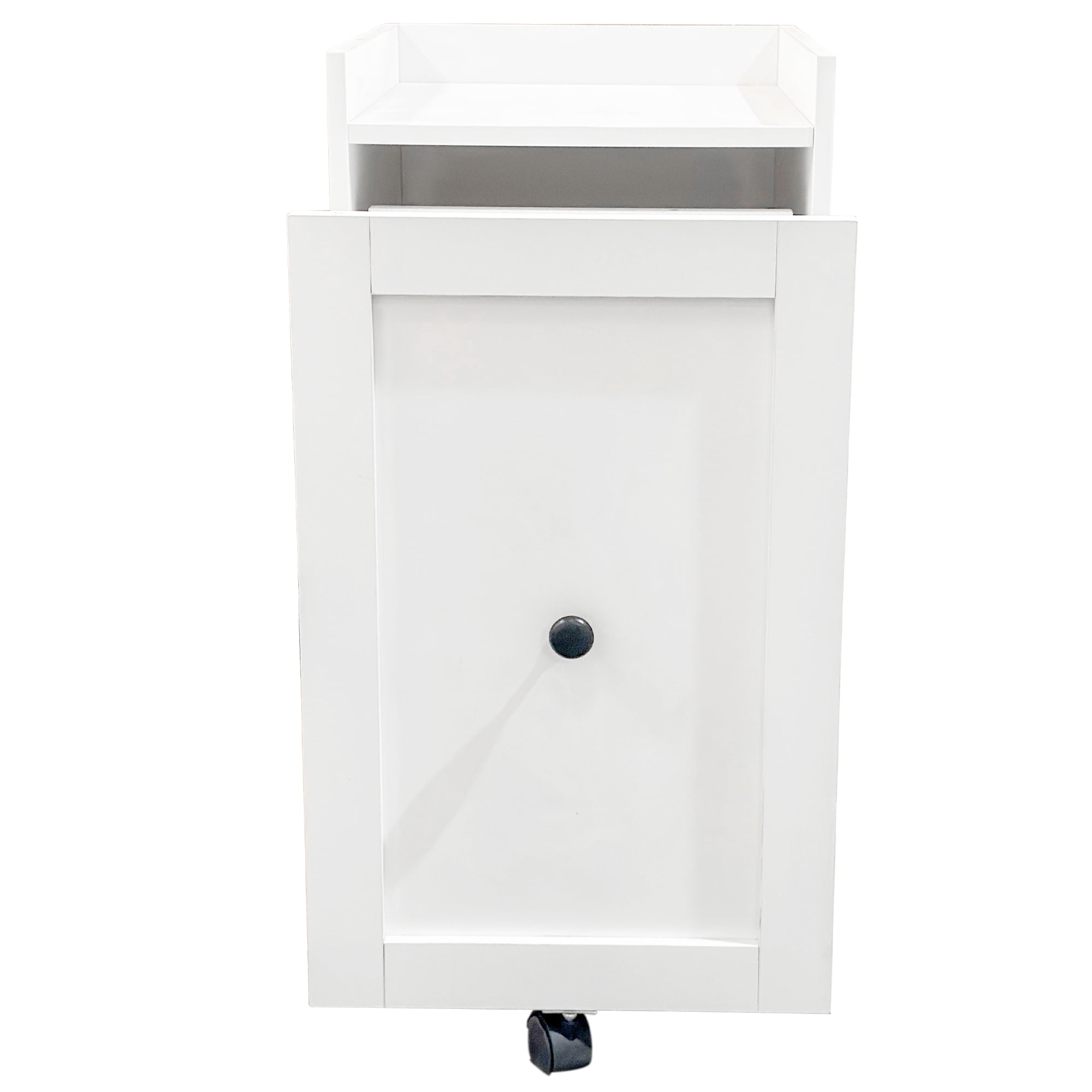 Mintazer 3 Tier Slide Out Storage Cabinet with Wheels, Freestanding Rolling Pantry Cabinets for Kitchen Pantry Bedroom Living Room Bathroom Office, White