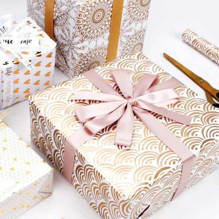 LaRibbons and Crafts Matte Gold Wrapping Paper