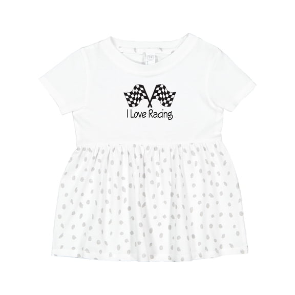 Inktastic I Love Racing Girls Baby Dress