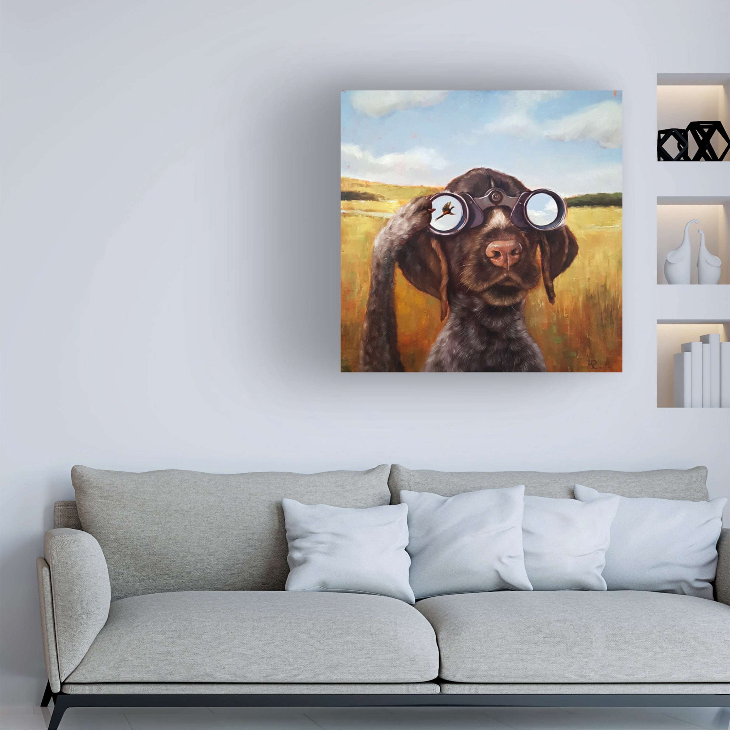 Canvas Wall Art - Lucia Heffernan 'Bird Dog' Wall Art for Living Room, Bedroom, or Office Décor by Trademark Fine Art - 24 x 24 Inches - 24x24