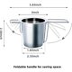 thumbnail image 3 of Paquete de 2 filtros de té, colador de té, Infusor de té de acero inoxidable con mango largo plegable, ideal para colgar en teteras, tazas, 3 of 5