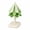 Gradient Green 3PCS [Square Base], variant on Silicone Christmas Tree Coaster and Trivet Set, Heat Resistant Thick Hot Pads and Place Mats, Non-Slip Expandable Kitchen Coaster Set with Storage Base for Pots, Pans and Hot Dishes