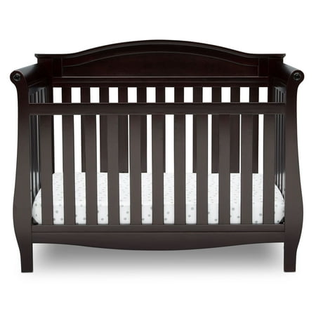 UPC: 0080213055493 | Delta Children Lancaster 4-in-1 Convertible Baby Crib Dark Chocolate