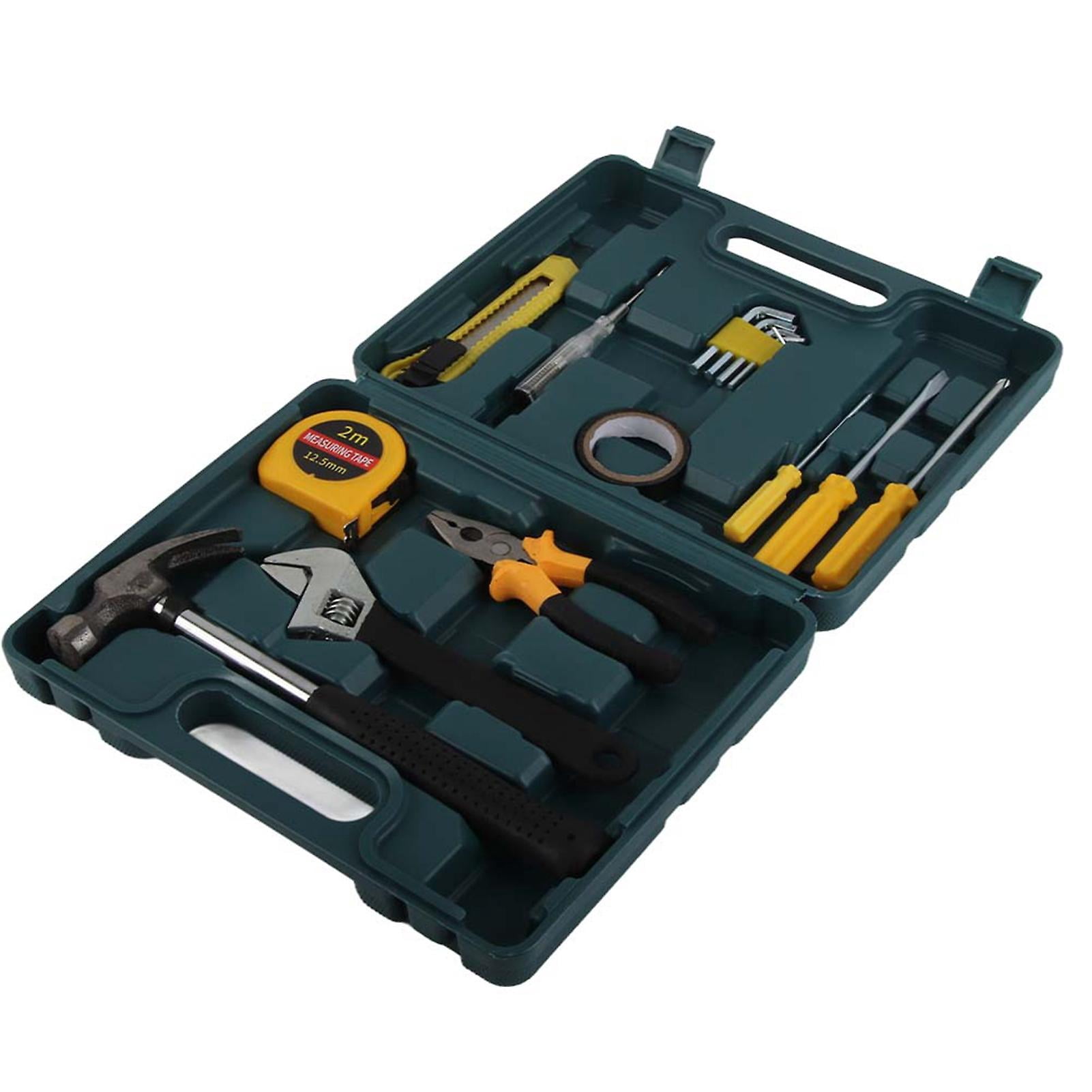 16 Pcs Set Repair and Maintenance Hardware Tool Kit for Car and Home with Toolbox