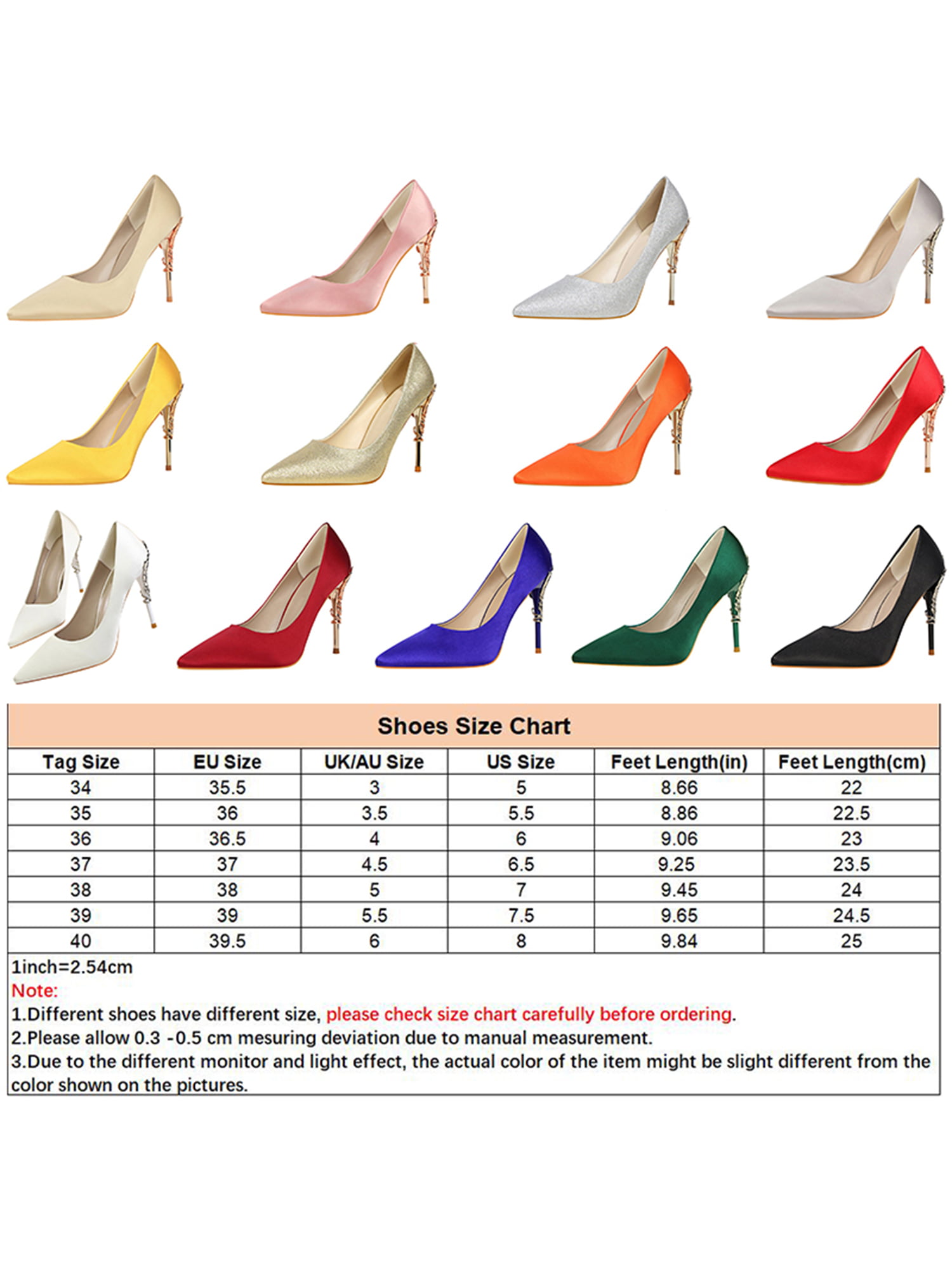  Women's Heels Pumps Pointed Toe,Red 3.94 Inch Sexy Slip-On Stiletto  Heels Party Dress Wedding Shoes,Size 5