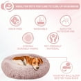 thumbnail image 6 of Precious Tails Super Luxe Shaggy Faux Fur Donut Bolster Dog Cat Bed - Small, 6 of 9