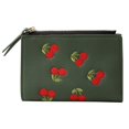 thumbnail image 1 of Lady Wallet Creative Embroidery Cherry Card Pouch Clutch Wallet Card Wallet, 1 of 10