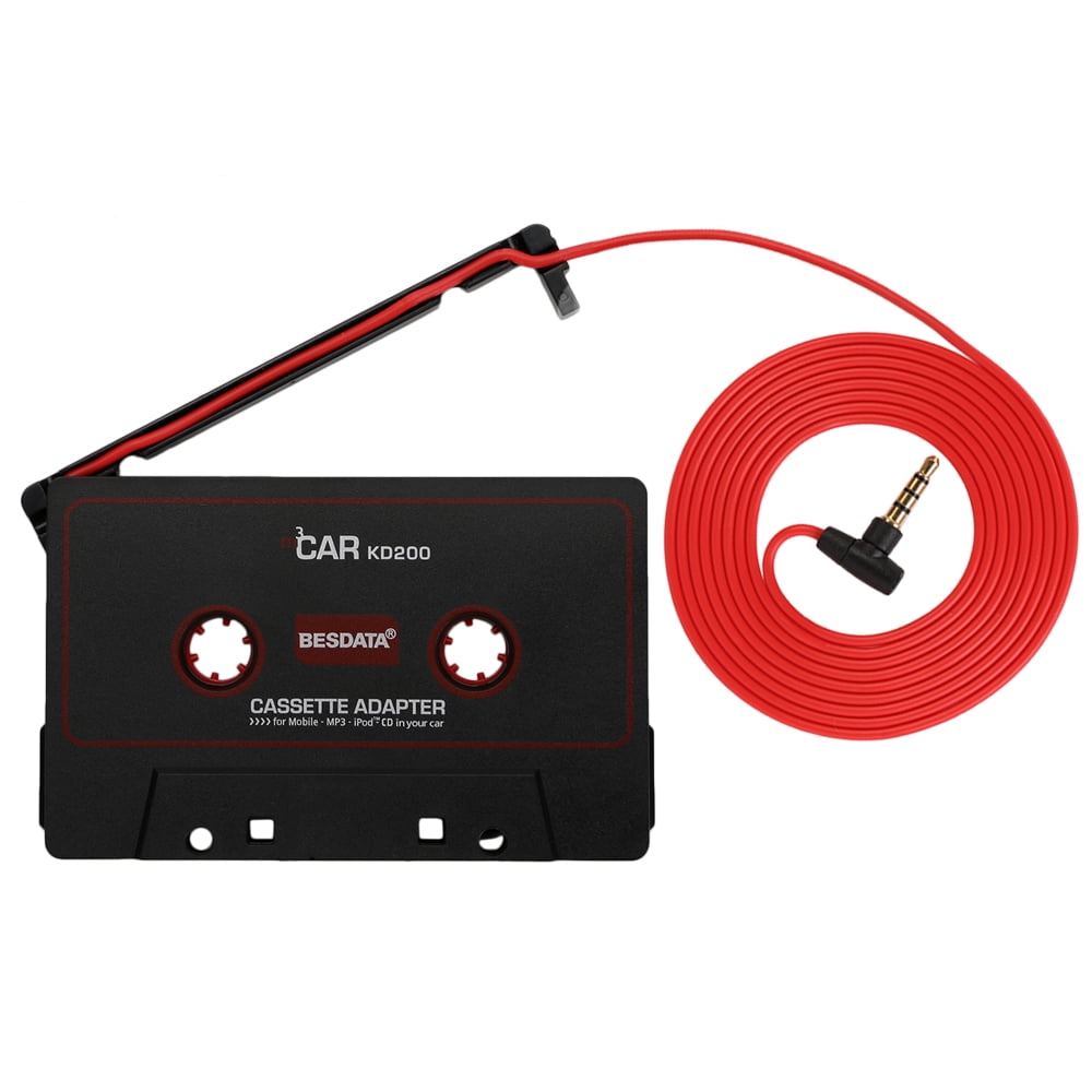 Audio AUX Car Cassette MP3 CD iPod Tape Adapter Converter 3.5mm Flexible Cable 