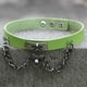 thumbnail image 3 of Guardurnaity Mujeres PU cuero gargantilla cadena collar corazón Metal Punk niñas joyería regalo Ropa, zapatos y accesorios Miscelánea Verde Guardurnaity PS11278-05, 3 of 6