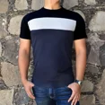 thumbnail image 3 of Playera Manga Corta Combinada Con Franja A063, 3 of 4