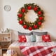 thumbnail image 5 of Adornos navideños de bolas, colgante para árbol de Navidad, 12 piezas de adornos navideños peludos verde lima para árbol, adornos navideños colgantes verdes, colgante de bola de 6 cm, 5 of 8