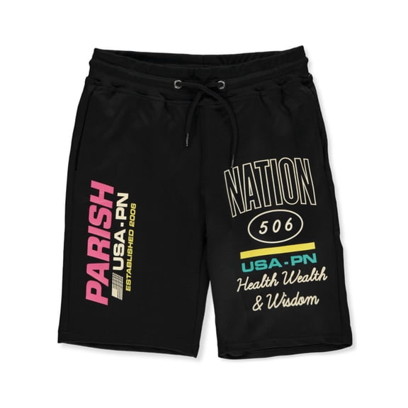 Parish Nation 100% Cotton Fleece Shorts Matt Print