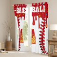 thumbnail image 3 of Manfei Personalized Initial Alphabet A Black Out Curtains for Children Kids Boys,Baseball Print Curtains Pack of 2 (42x63 Each),Abstract Graffiti Splash Bedroom Curtains,Ultra Soft Home Decor, 3 of 6