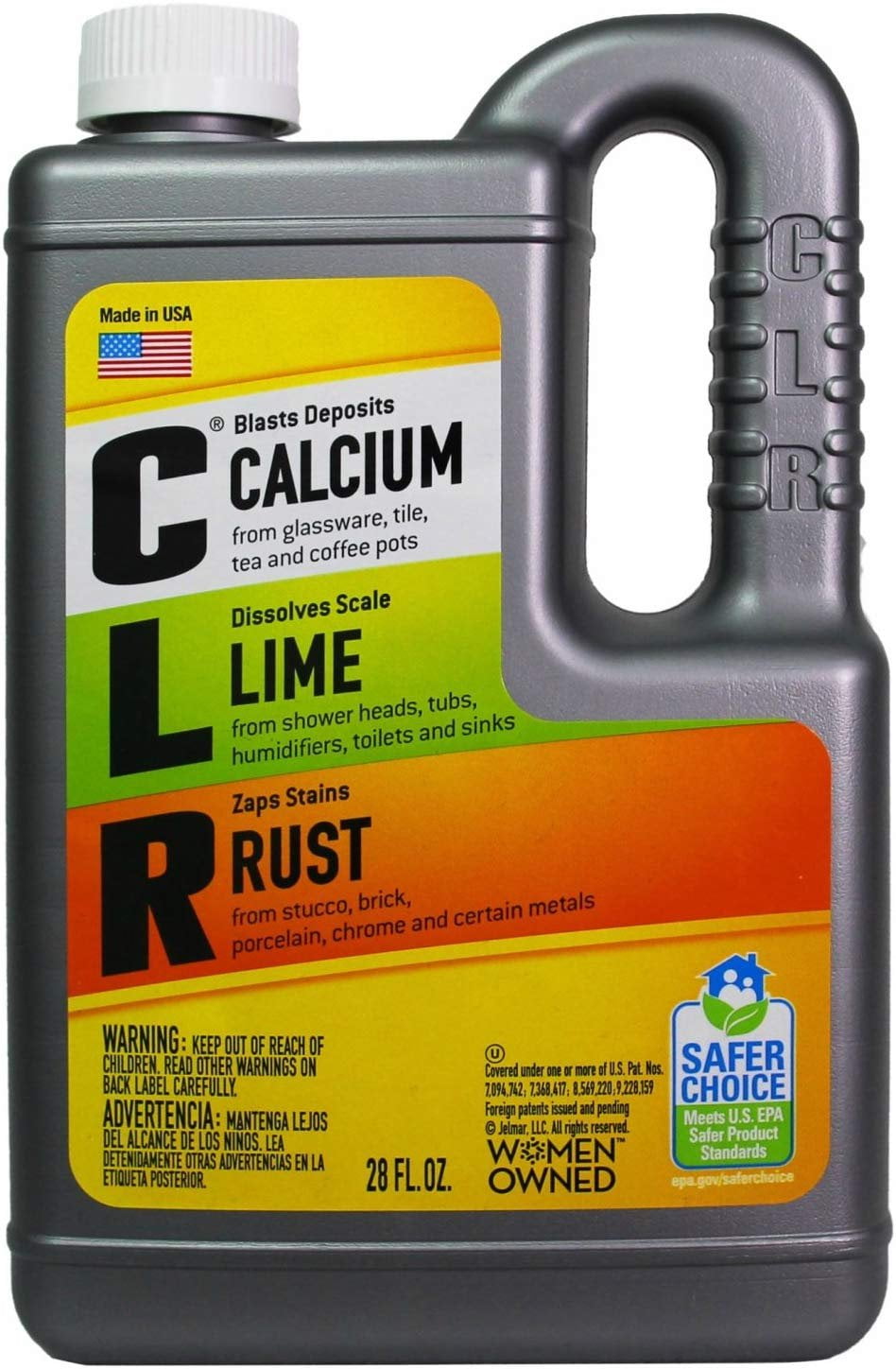 CLR Calcium, Lime & Rust Remover, Biodegradable, 28 Oz Bottle Pack of 1