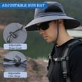 thumbnail image 4 of AYAMAYA Sun Hats for Men Women, UPF 50+ Waterproof Breathable Bucket Hat with Wide Brim for Fishing, Hiking, Camping (Gray), 4 of 8