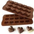 thumbnail image 1 of -Moules Chocolat en Forme de Cœur 3 Pcs pour Biscuits Gteaux, 1 of 5