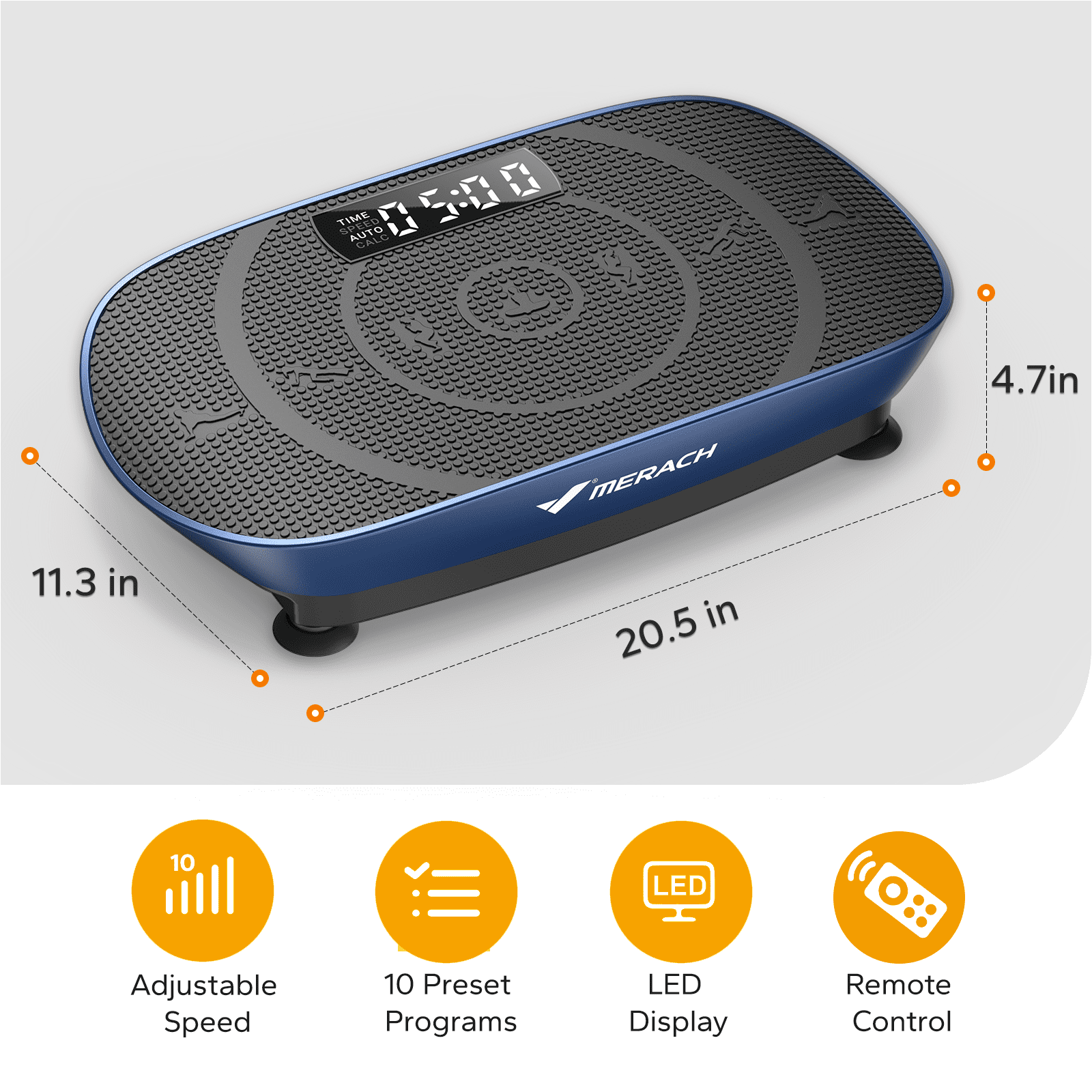 MERACH Compact Vibration Plate Exercise Machine, Slim Whole Body Shake Platform Exercise Machine with Remote Control
