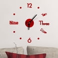 thumbnail image 4 of Vaidha DIY Wall Clock 3D Mirror Sticker Home Office Decor Clock, 4 of 4