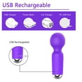 thumbnail image 3 of Rulwuck Wand wireless handheld personal massager, with 10 silent and powerful vibration modes, suitable for neck, shoulder, back and body,Purple,1PCS,Handheld mini massager, 3 of 8