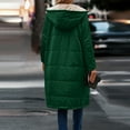 thumbnail image 5 of Dwralegc Long Puffer Jacket Womens Long Sleeve Warm Oversized Long Puffer Jacket Winter Fashion Zip Up Quilted Coats Heavyweight Hooded Sherpa Lined Jacket with Pockets Green XL, 5 of 9