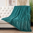 thumbnail image 2 of Home Soft Things Super Soft Decorative Throw Blanket - Dark Teal - 60" x 80" Jumbo, 2 of 7
