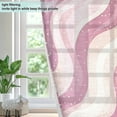 thumbnail image 4 of Yayeee Window Curtains Light Filtering 63"x42" Grommet Panel Pair Home Living Room Decor, Pink Brown Pattern, 4 of 7