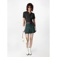 thumbnail image 3 of Blusa HOTOUCH para mujer, cuello negro, manga corta, túnica S, 3 of 6