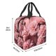 thumbnail image 3 of Fotbe Delicate Pink Carnations Bolsa Térmica con Estampado y Forro de Aluminio Grueso Bolsa de Almuerzo con Bolsillo Frontal para Hombres y Mujeres, Ideal para Trabajo, Escuela, 3 of 8