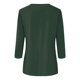 thumbnail image 5 of Camisa raglán informal de manga 3/4 para mujer, cuello redondo, poliéster, color liso, estilo informal y moderno, tallas S-XXL, 5 of 5