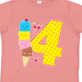 thumbnail image 4 of Inktastic Ice Cream Fourth Birthday Pink Boys or Girls Toddler T-Shirt, 4 of 5