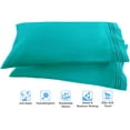 thumbnail image 2 of Elegant Comfort 4 Piece Bed Sheets 1500 Thread Count Microfiber, Split King, Turquoise, 2 of 5