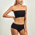 thumbnail image 6 of asdoklhq Summer Fall Sports Bras for Women 2023,Womens Fashion Plus Women's No-steel Ring Gathering No-marking Breathable Tube Top Underwear Briefs Suit, 6 of 9