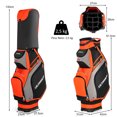 thumbnail image 3 of Costway Bolsa de Soporte de Golf Bolsa de Carro de Golf Ligera y Portátil con 14 Divisores 7 Bolsillos Capucha para Lluvia 42 x 31 x 91,5 cm, 3 of 9